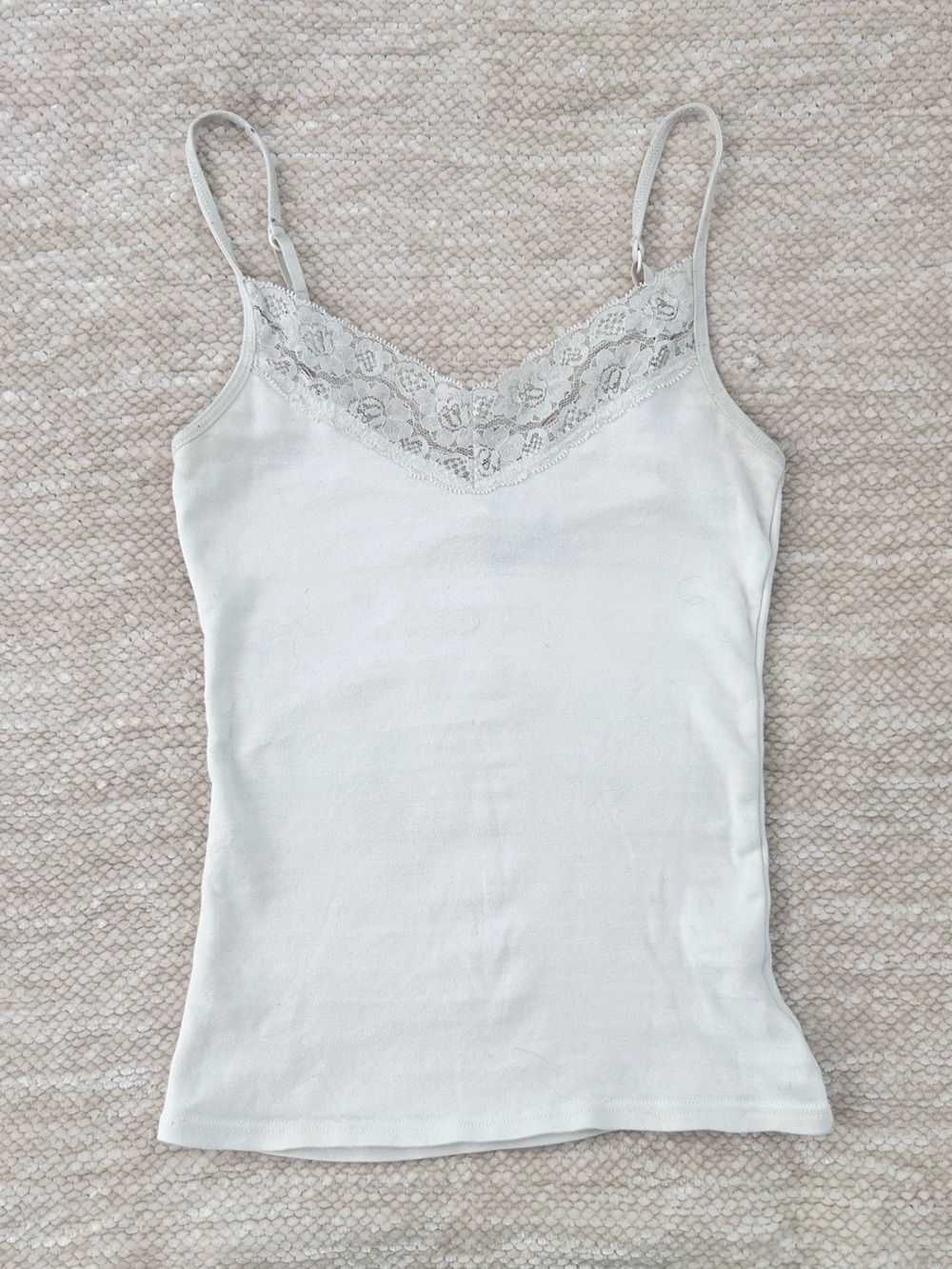 White Lace-Trim Camisole